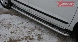 12 959 р. Защита штатных порогов с листом Souz-96 (d42) Peugeot 3008 рестайлинг (2013-2017)  с доставкой в г. Воронеж. Увеличить фотографию 2