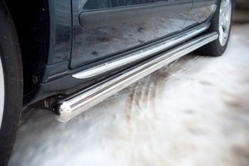19 999 р. Защита порогов из круглой трубы диаметром 63 мм SLITKOFF v3  Peugeot 3008 (2009-2013) дорестайлинг  с доставкой в г. Воронеж. Увеличить фотографию 2