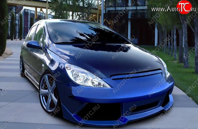 24 499 р. Передний бампер Golardo Peugeot 307 универсал дорестайлинг (2001-2005)  с доставкой в г. Воронеж
