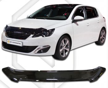 Дефлектор капота CA-Plastic Peugeot 308 T9 универсал дорестайлинг (2014-2017)