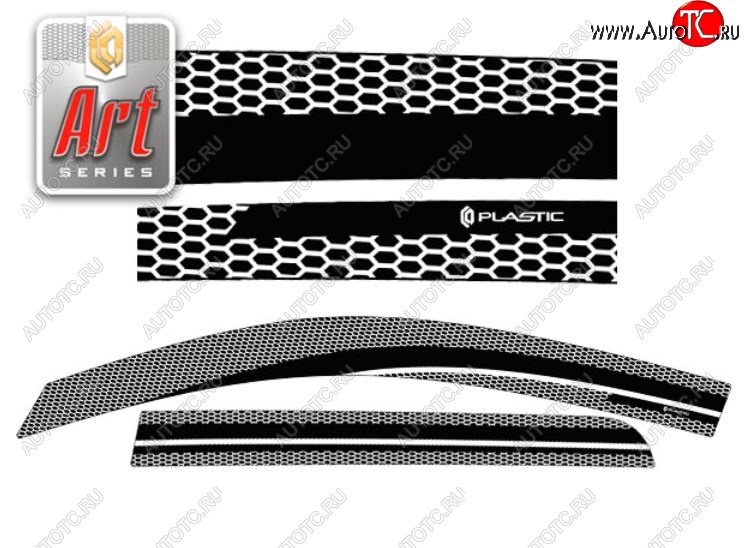 2 199 р. Дефлектора окон CA-Plastic  Peugeot 4007 (2007-2012) (Серия Art графит, Без хром.молдинга)  с доставкой в г. Воронеж