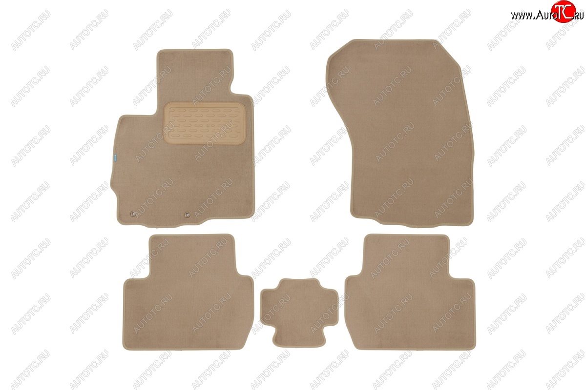 399 р. Коврики в салон Cross Klever Premium (текстиль) Peugeot 4007 (2007-2012) (Бежевый)  с доставкой в г. Воронеж