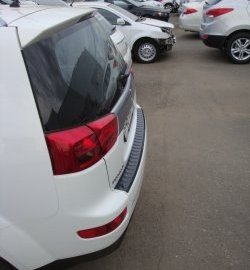 1 349 р. Накладка защитная на задний бампер RA  Peugeot 4007 (2007-2012)  с доставкой в г. Воронеж. Увеличить фотографию 5