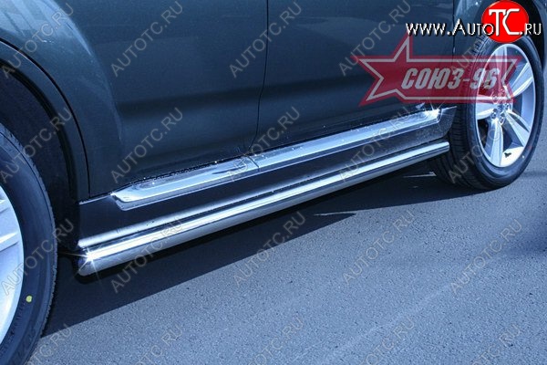 11 519 р. Защита порогов Souz-96 (d60)  Peugeot 4007 (2007-2012)  с доставкой в г. Воронеж