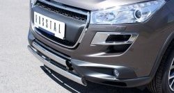16 849 р. Защита переднего бампера (2 трубыØ75х42 мм, нержавейка) Russtal Peugeot 4008 (2012-2017)  с доставкой в г. Воронеж. Увеличить фотографию 3