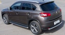 15 799 р. Защита порогов из круглой трубы диаметром 63 мм Russtal Peugeot 4008 (2012-2017) (Защита порогов с со скосами на торцах (вариант 1))  с доставкой в г. Воронеж. Увеличить фотографию 9