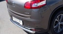 13 449 р. Одинарная защита заднего бампера из трубы диаметром 63 мм SLITKOFF Peugeot 4008 (2012-2017)  с доставкой в г. Воронеж. Увеличить фотографию 3
