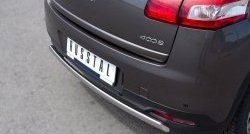 11 599 р. Защита заднего бампера (Ø75x42 мм, нержавейка) Russtal Peugeot 4008 (2012-2017)  с доставкой в г. Воронеж. Увеличить фотографию 2