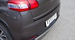 11 599 р. Защита заднего бампера (Ø75x42 мм, нержавейка) Russtal Peugeot 4008 (2012-2017)  с доставкой в г. Воронеж. Увеличить фотографию 3
