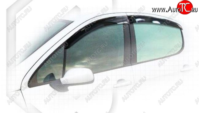 1 899 р. Дефлектора окон CA-Plastiс  Peugeot 407  седан (2004-2010) (Classic полупрозрачный)  с доставкой в г. Воронеж