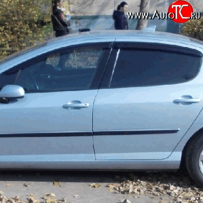 1 394 р. Дефлекторы окон (ветровики) 4 шт. (седан) Novline  Peugeot 407  седан (2004-2010)  с доставкой в г. Воронеж
