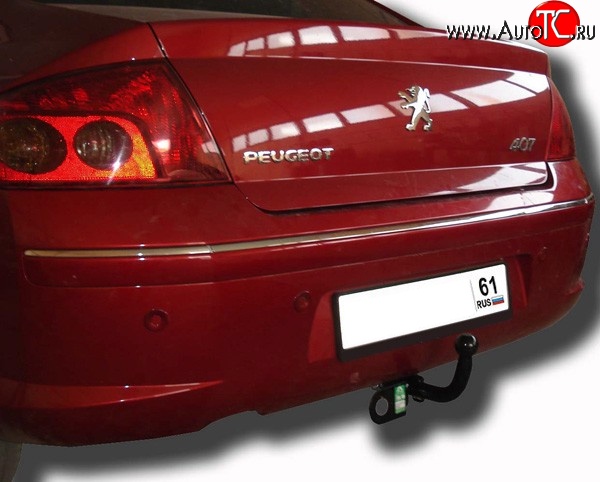 5 299 р. Фаркоп Лидер Плюс  Peugeot 407  седан (2004-2010) (Без электропакета)  с доставкой в г. Воронеж
