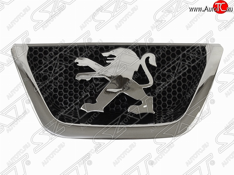 1 399 р. Накладка переднего бампера под эмблему PEUGEOT SAT (к бамперу ST-PG48-000-0) Peugeot 408  дорестайлинг (2010-2017) (Неокрашенная)  с доставкой в г. Воронеж