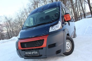 799 р. Реснички на фары (глянец) RA Peugeot Boxer 250 (2006-2014) (Неокрашенные)  с доставкой в г. Воронеж. Увеличить фотографию 3