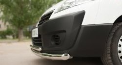 20 999 р. Защита переднего бампера (2 трубыØ63 и 42 мм, нержавейка) SLITKOFF  Peugeot Expert  G9 (2007-2017) минивэн дорестайлинг, цельнометаллический фургон дорестайлинг, минивэн рестайлинг, цельнометаллический фургон рестайлинг  с доставкой в г. Воронеж. Увеличить фотографию 3