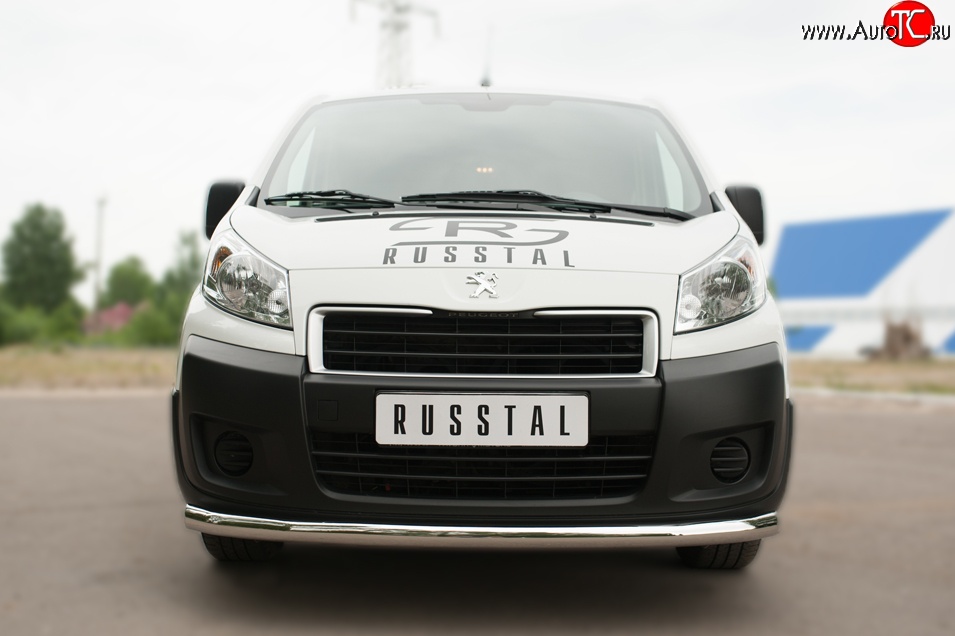 18 299 р. Одинарная защита переднего бампера из трубы диаметром 63 мм SLITKOFF Peugeot Expert G9 цельнометаллический фургон дорестайлинг (2007-2013)  с доставкой в г. Воронеж