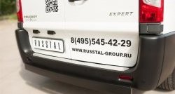 4 999 р. Одинарная защита заднего бампера из прямоугольной трубы 80x40 мм SLITKOFF Peugeot Expert G9 минивэн дорестайлинг (2007-2013)  с доставкой в г. Воронеж. Увеличить фотографию 2
