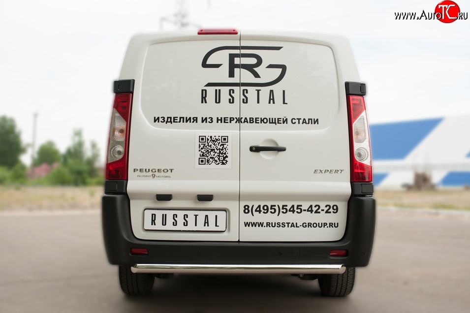 15 999 р. Одинарная защита заднего бампера диаметром 63 мм SLITKOFF  Peugeot Expert  G9 (2007-2017) минивэн дорестайлинг, цельнометаллический фургон дорестайлинг, минивэн рестайлинг, цельнометаллический фургон рестайлинг  с доставкой в г. Воронеж