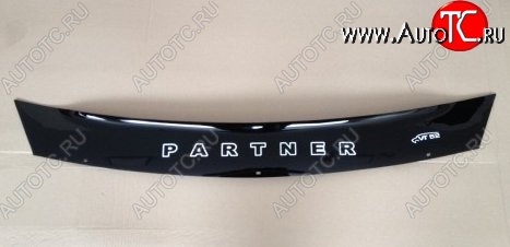 999 р. Дефлектор капота Russtal (короткий) Peugeot Partner Tepee (2008-2012)  с доставкой в г. Воронеж
