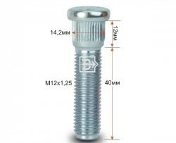 Забивная шпилька 40 мм ступицы Вектор M12 1.25 40 Лада Калина Cross 2194 универсал (2014-2018) 