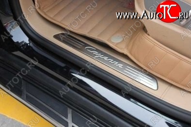 22 699 р. Накладки на порожки автомобиля СТ Porsche Cayenne 958 (2010-2014)  с доставкой в г. Воронеж