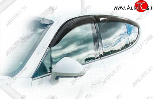 2 089 р. Дефлектора окон Executive CA-Plastiс  Porsche Panamera  970 (2013-2016) рестайлинг (Classic полупрозрачный, Без хром.молдинга)  с доставкой в г. Воронеж