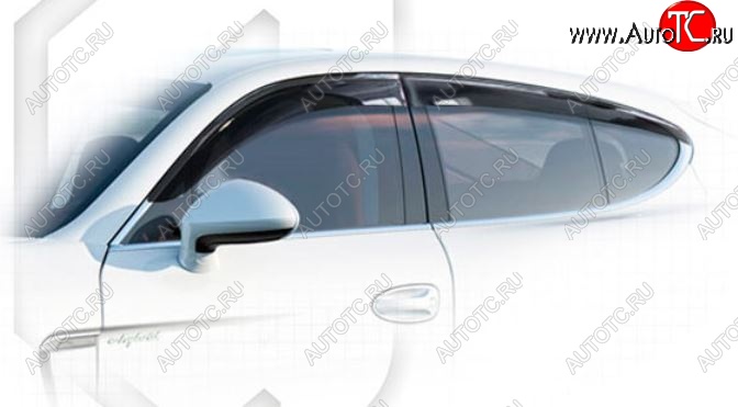 1 999 р. Дефлектора окон CA-Plastiс  Porsche Panamera  970 (2013-2016) рестайлинг (Classic полупрозрачный, Без хром.молдинга)  с доставкой в г. Воронеж