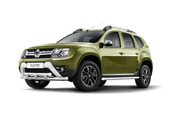 27 199 р. Защита переднего бампера PT GROUP двойная с пластинами Ø63/63мм (НПС) RENAULT Duster 2016- Renault Duster HS рестайлинг (2015-2021) (Нержавеющая полированная сталь)  с доставкой в г. Воронеж. Увеличить фотографию 2