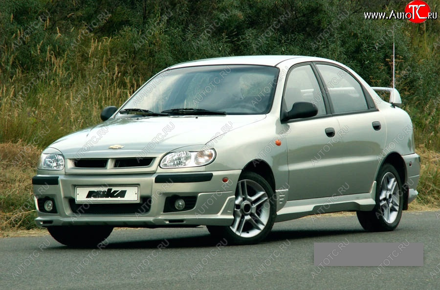 10 699 р. Передний бампер Nika Chevrolet Lanos T100 седан (2002-2017) (Неокрашенный, Без вставок под ПТФ)  с доставкой в г. Воронеж