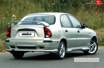 10 699 р. Задний бампер Nika  Chevrolet Lanos ( T100,  T150,  седан) (1997-2017), Daewoo Sense  Т100 (1997-2008), ЗАЗ Chance  седан (2009-2017), ЗАЗ Sens  седан (2007-2017) (Неокрашенный)  с доставкой в г. Воронеж. Увеличить фотографию 1