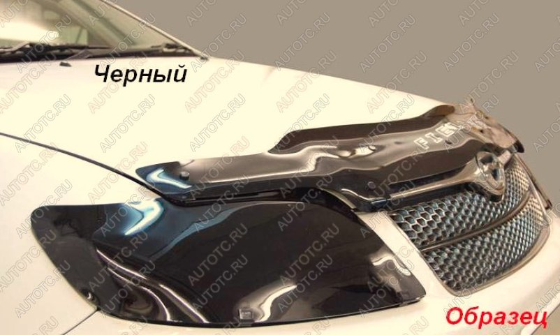 2 199 р. Дефлектор капота CA-Plastiс exclusive  Mitsubishi Lancer  9 CS (2005-2009) седан 2-ой рестайлинг, универсал 2-ой рестайлинг (серия Classic черный)  с доставкой в г. Воронеж