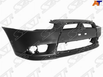 Передний бампер SAT (под две решетки) Mitsubishi Lancer  10 CY (2011-2017) седан рестайлинг, хэтчбек 5 дв рестайлинг