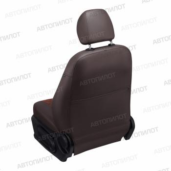 14 449 р. Чехлы на сиденья Алькантара ромб (5 мест раздел. 40/60 экокожа) Автопилот  Лада Ларгус (2021-2025) рестайлинг R90 (шоколад )  с доставкой в г. Воронеж. Увеличить фотографию 4