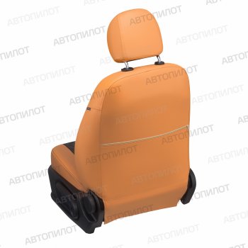 14 449 р. Чехлы сидений (экокожа, 3 спинки) Автопилот Ромб KIA Ceed 3 CD хэтчбэк (2018-2025) (оранж/черный)  с доставкой в г. Воронеж. Увеличить фотографию 5