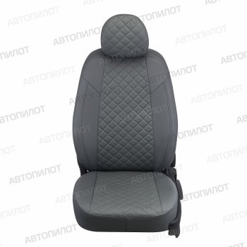 14 449 р. Чехлы сидений (экокожа, 3 спинки) Автопилот Ромб KIA Ceed 3 CD хэтчбэк (2018-2025) (серый)  с доставкой в г. Воронеж. Увеличить фотографию 4