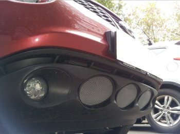 3 399 р. Защитная сетка в бампер (низ, ячейка 3х7 мм) Стрелка11 Стандарт Nissan Juke 1 YF15 дорестайлинг (2010-2014) (Хром)  с доставкой в г. Воронеж. Увеличить фотографию 3