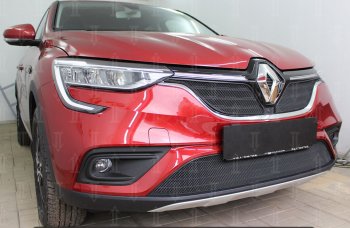 4 899 р. Защитная сетка в бампер (низ, ячейка 4х10 мм) Стрелка11 Премиум  Renault Arkana (2019-2025) (Чёрная)  с доставкой в г. Воронеж. Увеличить фотографию 2