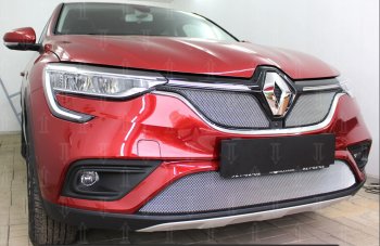 4 999 р. Защитная сетка в бампер (низ, ячейка 4х10 мм) Стрелка11 Премиум  Renault Arkana (2019-2025) (Хром)  с доставкой в г. Воронеж. Увеличить фотографию 2