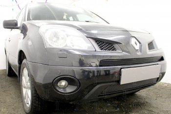 4 099 р. Защитная сетка в бампер (низ, ячейка 4х10 мм) Стрелка11 Премиум  Renault Koleos (2007-2011) Phase 1 (Чёрная)  с доставкой в г. Воронеж. Увеличить фотографию 3