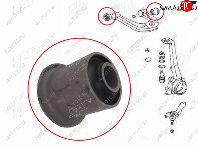 2 269 р. Сайлентблок верхнего переднего рычага FR SAT  Toyota Hilux Surf  N180 - Land Cruiser Prado  J90  с доставкой в г. Воронеж