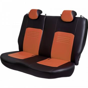 9 449 р. Комплект чехлов для сидений (РЗС 60/40 Илана+Орегон ) ТУРИН СТ Lord Autofashion KIA Picanto 3 JA хэтчбэк 5 дв. дорестайлинг (2017-2021) (черный, вставка коричневая/беж, строчка черная)  с доставкой в г. Воронеж. Увеличить фотографию 6