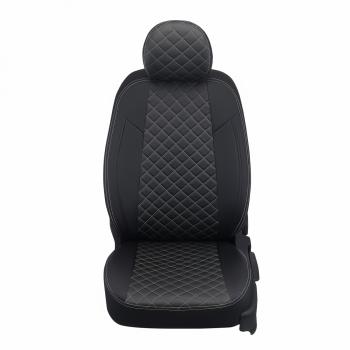 8 749 р. Чехлы сидений Ромб (экокожа) Автопилот  Chery Tiggo 7 - Tiggo 7 Pro Max  T1E (черный/строчка белая)  с доставкой в г. Воронеж. Увеличить фотографию 3