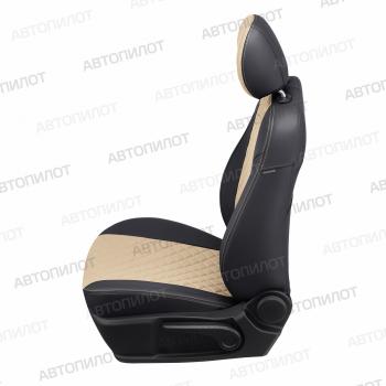 8 749 р. Чехлы сидений Ромб (экокожа) Автопилот  Chery Tiggo 7 - Tiggo 7 Pro Max  T1E (черный/бежевый)  с доставкой в г. Воронеж. Увеличить фотографию 4