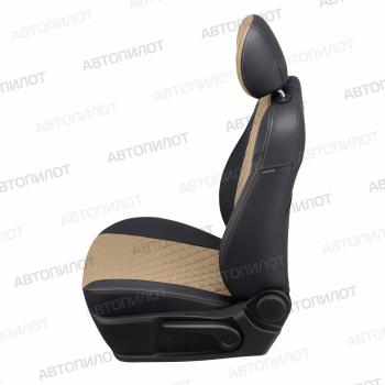 8 749 р. Чехлы сидений Ромб (экокожа) Автопилот  Chery Tiggo 7 - Tiggo 7 Pro Max  T1E (черный/темно-бежевый)  с доставкой в г. Воронеж. Увеличить фотографию 2