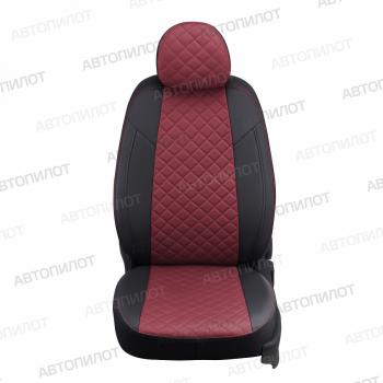 14 449 р. Чехлы сидений Ромб (экокожа) Автопилот  Chery Tiggo 7 - Tiggo 7 Pro Max  T1E (черный/бордовый)  с доставкой в г. Воронеж. Увеличить фотографию 2