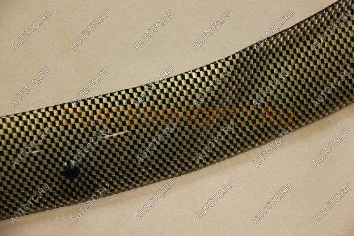 2 089 р. Дефлектор капота CA-Plastic  Nissan Sunny  B15 (1998-2004) (Шелкография карбон золото)  с доставкой в г. Воронеж