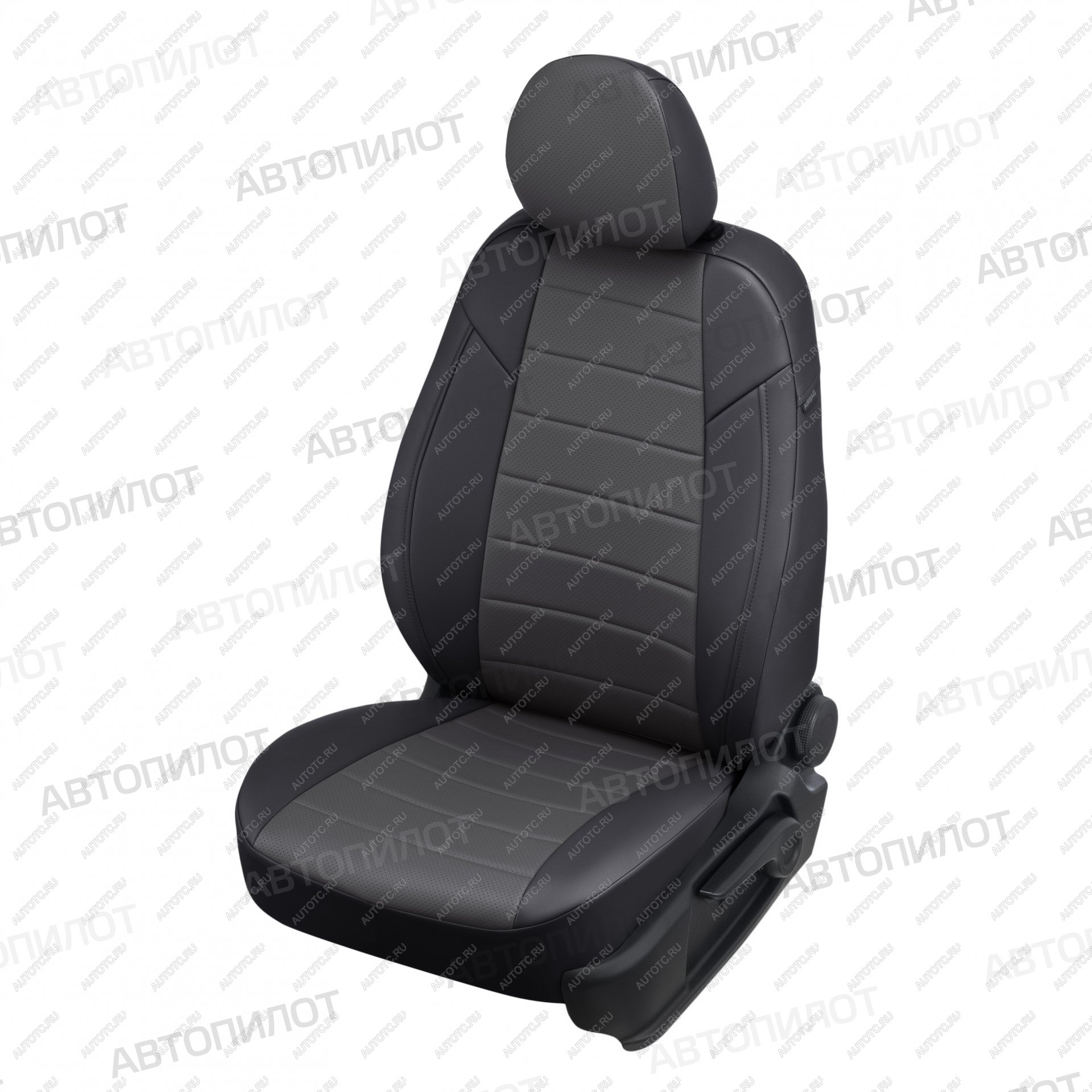8 399 р. Чехлы сидений Экокожа (сплошное экокожа) Автопилот  FAW Bestune B70 (2020-2025) лифтбэк (черный/темно-серый)  с доставкой в г. Воронеж