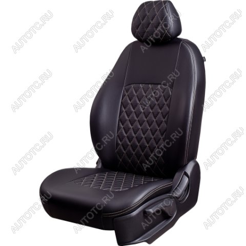 9 999 р. Комплект чехлов для сидений (7 мест Илана+Орегон) ТУРИН ст РОМБ Lord Autofashion  Nissan Qashqai +2  1 (2008-2014) J10 дорестайлинг, J10 рестайлинг (черный, вставка черная+бежевая, строчка бежевая)  с доставкой в г. Воронеж