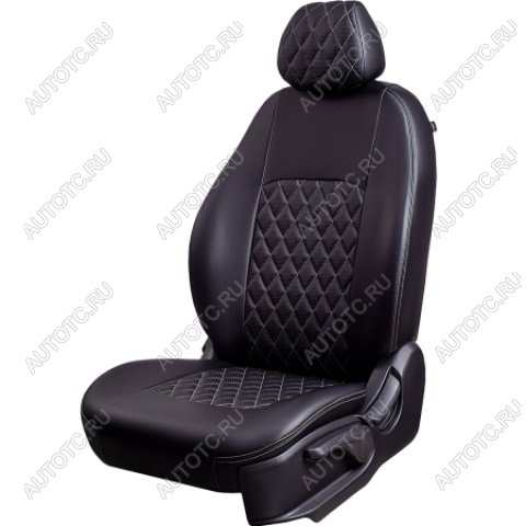 9 999 р. Комплект чехлов для сидений (7 мест Илана+Орегон) ТУРИН ст РОМБ Lord Autofashion  Nissan Qashqai +2  1 (2008-2014) J10 дорестайлинг, J10 рестайлинг (черный, вставка черная+серая, строчка серая)  с доставкой в г. Воронеж