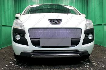 2 479 р. Защита радиатора (середина) Стрелка11 Стандарт  Peugeot 3008 (2009-2013) дорестайлинг (хром)  с доставкой в г. Воронеж. Увеличить фотографию 2